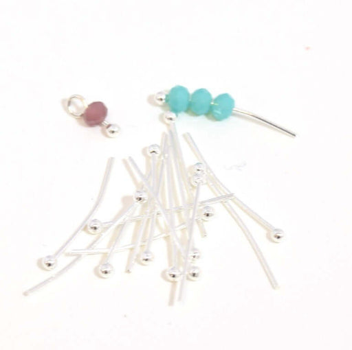 Kjøp 20 sølvperlede negler 20 mm 0,6 mm tykke - smykkegrunning for perler