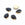 Detaljhandel rhinestone perler satt med svarte dråper 10x14mm - x5 enheter - til å sy eller lime - Glass rhinestones