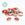 Grossist i MAXI PACK krympede rhinestone perler x25 dråper rød 14x10mm for å sy eller lime - Harpiks rhinestones