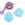 Detaljhandel stor PLATINUM-kontakt - Middelhavsblå - oval fasettert glass trekantsett i platina messing 25x25-32x5 mm, Hull: 1,8