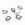Detaljhandel sett glass rhinestone perler x 5 lysegrå rektangler 14x10mm for å sy eller lime - Glass rhinestones