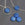 Grossist i 3 flate runde fasetterte JADE-perler tonet ugjennomsiktig primærblå. 14,5 mm hull: 1 mm