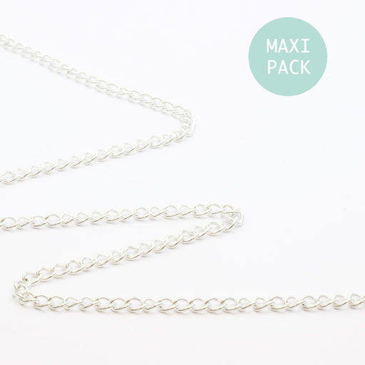 Kjøp sølvlenkekjede x10m - 3,8x4,8mm - MAXI PACK smykkeopprettingsfunn