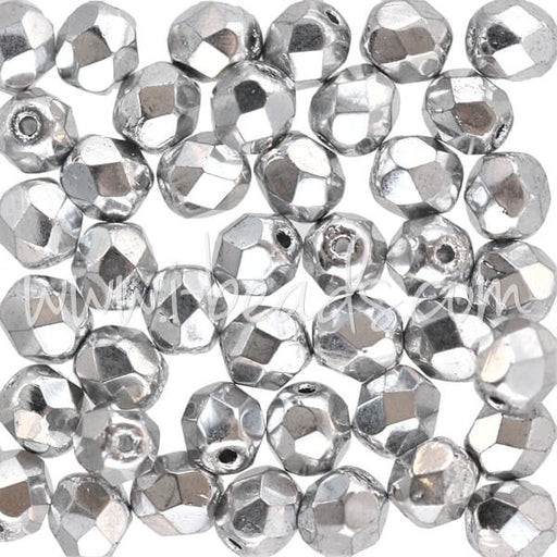 Kjøp Bohemske fasetterte perler i sølv 6 mm (50)