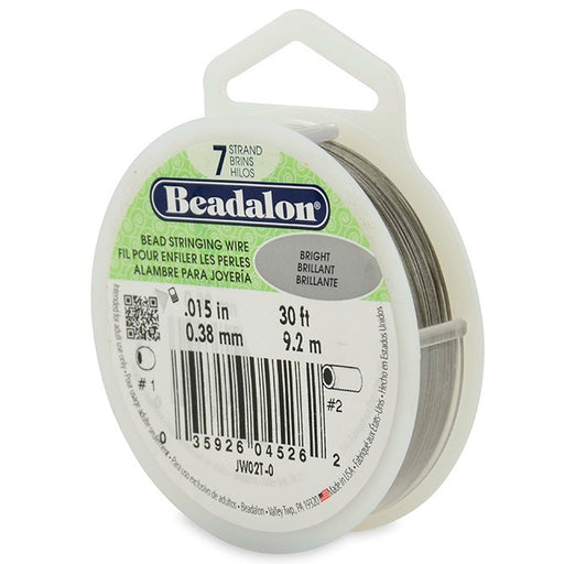 Kjøp Beadalon kabeltråd 7 tråder skinnende 0,38 mm, 9,2 m (1)