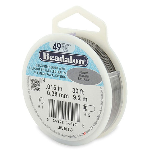 Kjøp Beadalon kabeltråd 49 tråder skinnende 0,38 mm, 9,2 m (1)