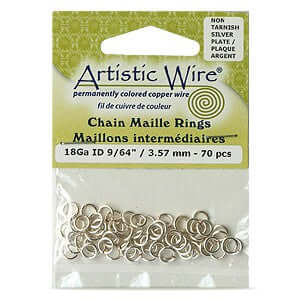 Kjøp 70 sølv Artistic Wire mesh kjettinger 18ga 9/64